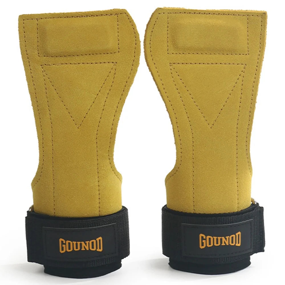 GOUNOD J45 1 Pair Wrist Wraps Weightlifting Straps Gym Fitness Support Grips for Powerlifting Pull-Ups - Yellow - 1