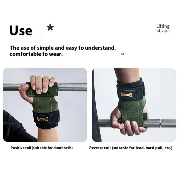 GOUNOD J45 1 Pair Wrist Wraps Weightlifting Straps Gym Fitness Support Grips for Powerlifting Pull-Ups - Yellow - 4