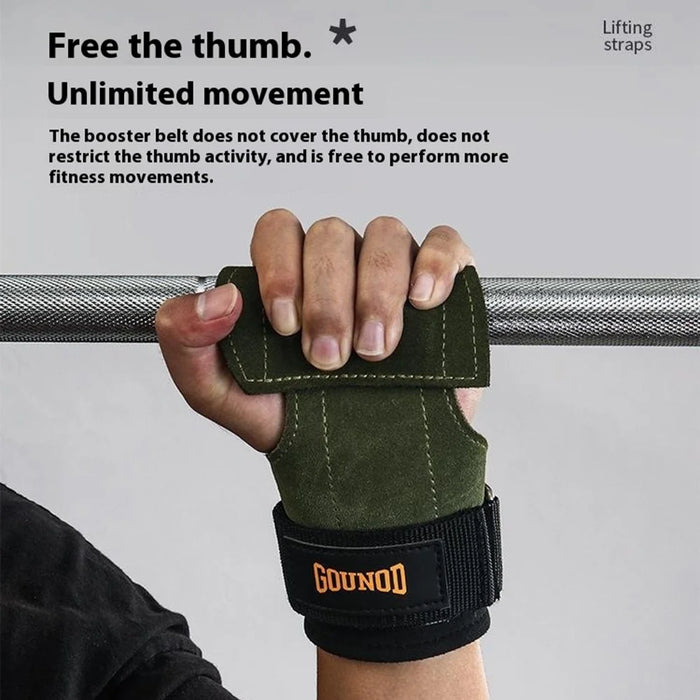 GOUNOD J45 1 Pair Wrist Wraps Weightlifting Straps Gym Fitness Support Grips for Powerlifting Pull-Ups - Yellow - 5