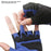 GOUNOD GL059 1 Pair Half Finger Workout Gloves Non Slip Honeycomb Compression Wrist Support Weightlifting Mittens - Blue S - 2
