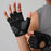 GOLOVEJOY XG86 Shock Absorption Fitness Gloves Non Slip Workout Training Half Finger Mittens - Black / M - 6