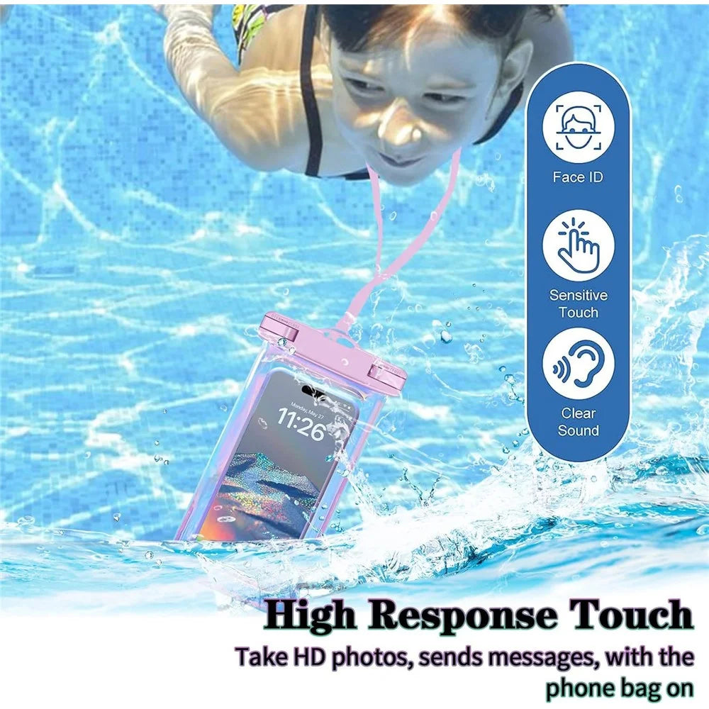 Waterproof Phone Case for Swimming / Diving / Floating Touchscreen Compatible Up To 7.5 Inch Devices IPX8 Rated - 4