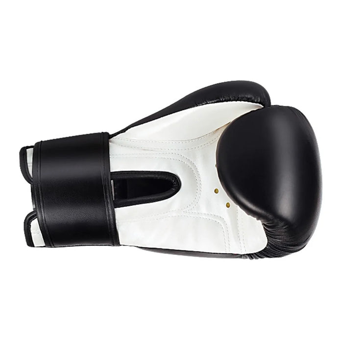 AIBEIJIAN 12oz Adult PU Mitts for Muay Thai MMA Training Workout Kickboxing Sports Boxing Gloves - Black - 3