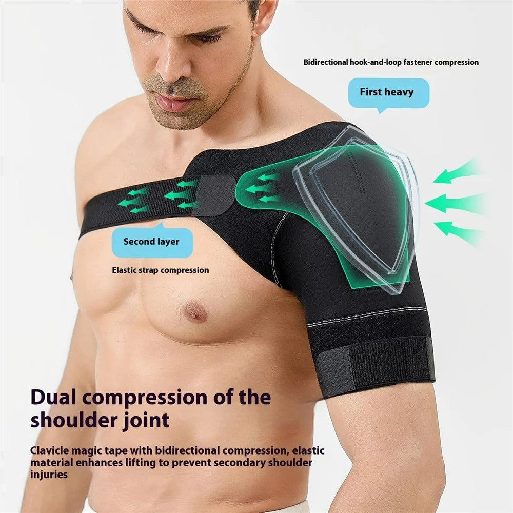 VILICO AB179 Sports Shoulder Support Dislocation Prevention Adjustable Compression Brace for Fitness - 3