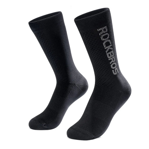 ROCKBROS Reflective Cycling Socks Anti Bacterial Moisture Wicking Mid Calf Socks for Men Women - Black/S - 1