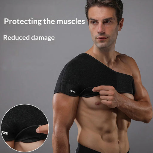 VBOSI 9138V Single Shoulder Support Adjustable Sports Shoulder Brace for Basketball Fitness - Black - 2