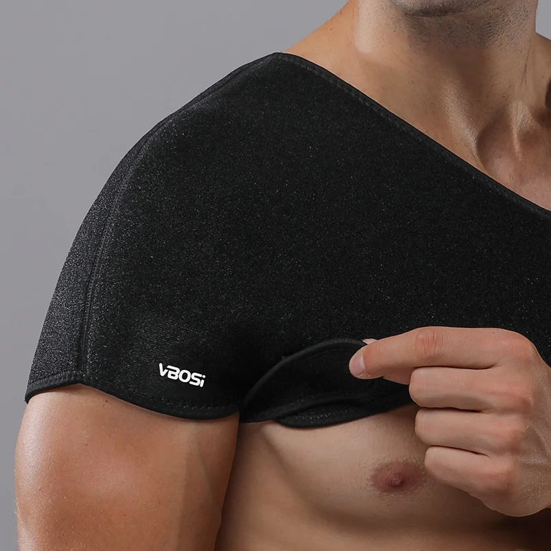 VBOSI 9138V Single Shoulder Support Adjustable Sports Shoulder Brace for Basketball Fitness - Black - 7