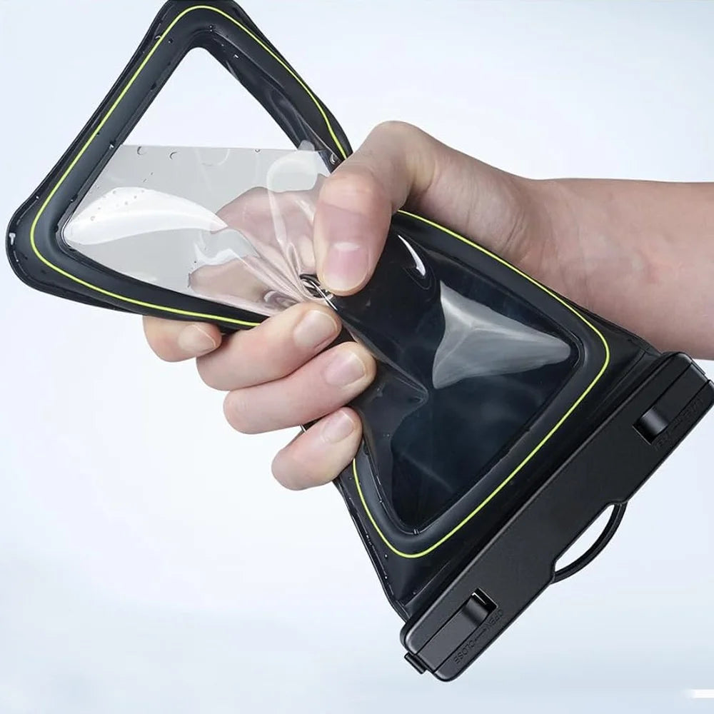 Waterproof Phone Case with Sponge Outdoor Swimming Diving Universal Floating Bag for Cellphones Below 7.5 Inch - Black Gray - 4