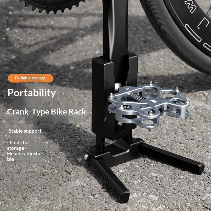 WEST BIKING YP0723032 Portable Folding Bike Kickstand 270 Degree Rotation 7.5cm Adjustable for Road Mountain Bike - Black - 4