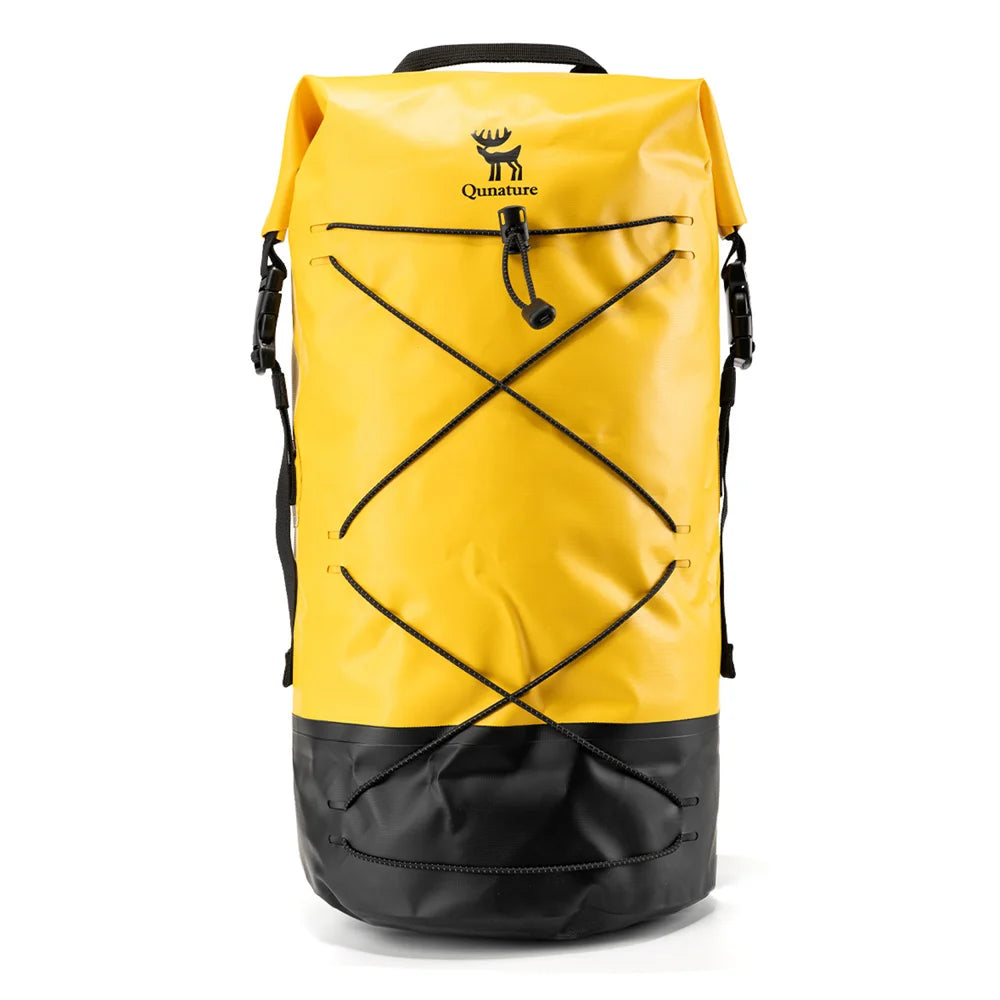QUNATURE 30170034 20L Waterproof Backpack Dry Wet Separation for Swimming Rafting Hiking Camping - Bright Yellow - 1