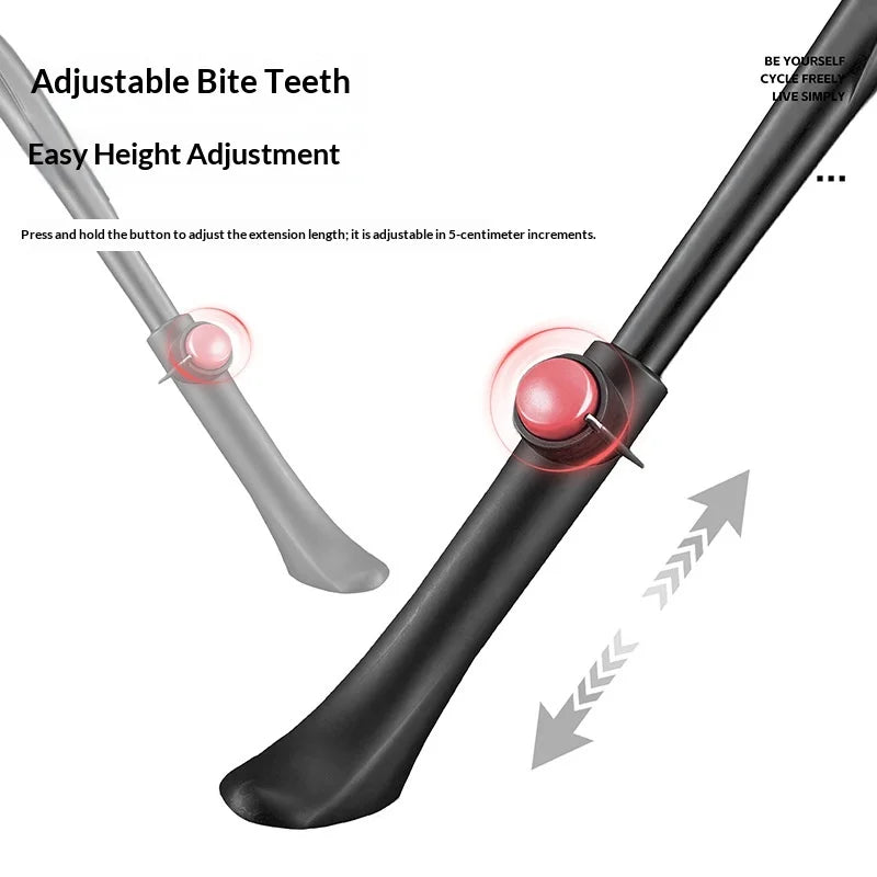 WEST BIKING YP0712049 Aluminum Alloy Bicycle Kickstand No-Drill Adjustable Side Stand for 24-29 Inch Mountain Road Bike - Black - 5