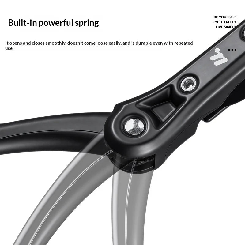 WEST BIKING YP0712049 Aluminum Alloy Bicycle Kickstand No-Drill Adjustable Side Stand for 24-29 Inch Mountain Road Bike - Black - 6