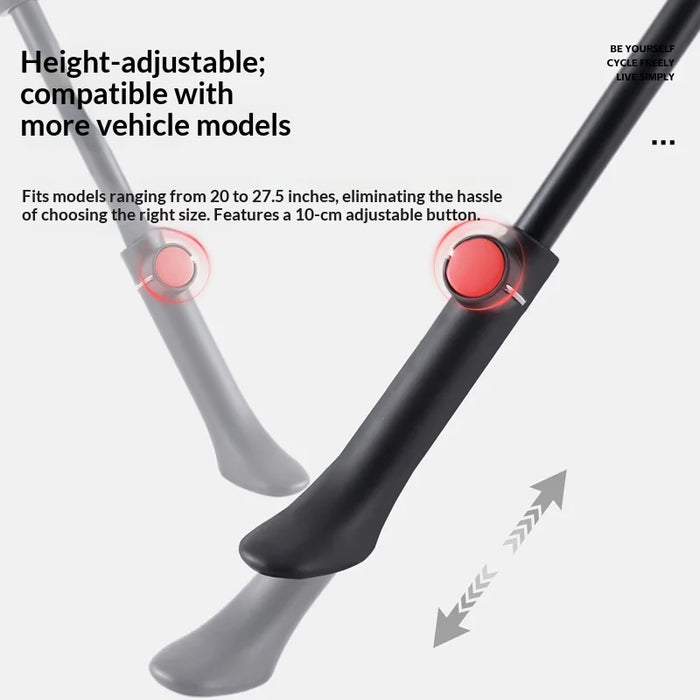 WEST BIKING YP0712048 Metal Adjustable Bike Kickstand 30kg Load for Mountain Road Bicycle - Black - 6