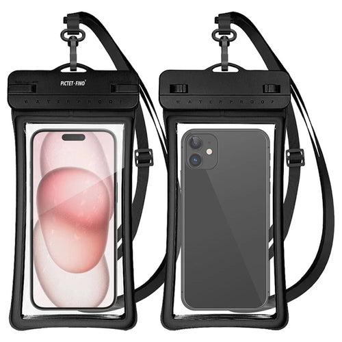 PICTET.FINO RH26 RH26 Phone IPX8 Waterproof Bag 30m Underwater Diving TPU Phone Case - Black - 1
