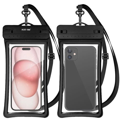PICTET.FINO RH26 RH26 Phone IPX8 Waterproof Bag 30m Underwater Diving TPU Phone Case - Black - 1