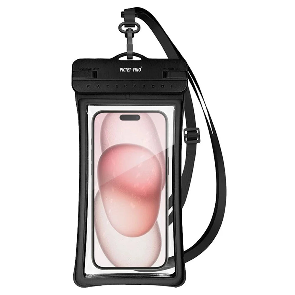 PICTET.FINO RH26 RH26 Phone IPX8 Waterproof Bag 30m Underwater Diving TPU Phone Case - Black - 2