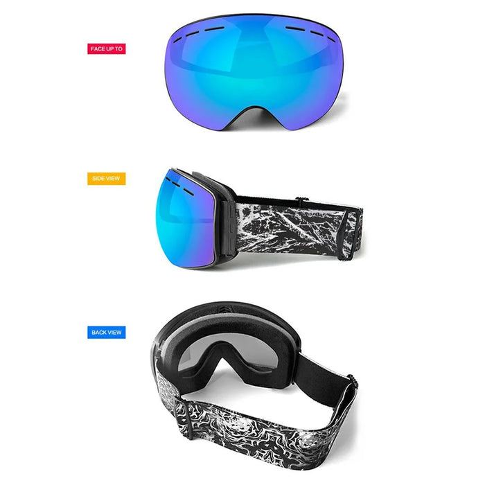 OBAOLAY H019 Double Layer Anti-fog Ski Goggles Windproof Sandproof Ski Glasses with Storage Box - Style A - 6