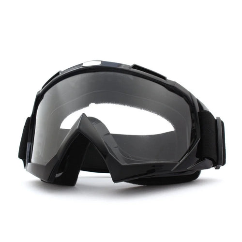 Outdoor Goggles PC Lens UV Protection Windproof Anti-Impact Glasses for Cycling Skiing Climbing Fishing - Black Frame / Transparent Lens - 1
