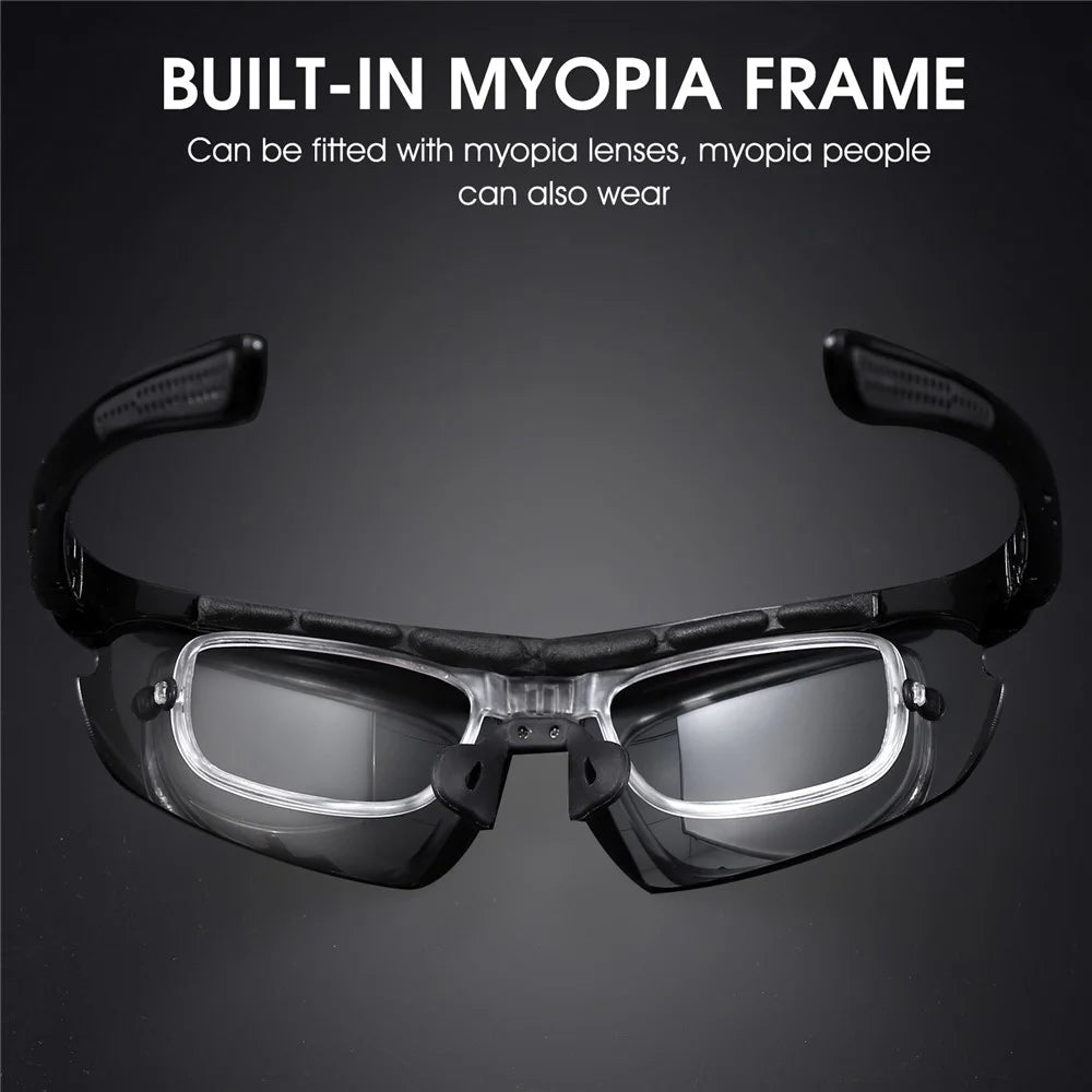 WEST BIKING YP0703137 Motorcycle Bike Riding Glasses Anti-UV Lens Powersports Sunglasses Goggles - 4