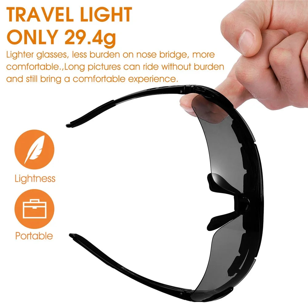 WEST BIKING YP0703137 Motorcycle Bike Riding Glasses Anti-UV Lens Powersports Sunglasses Goggles - 5