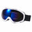 BLOCK MAN 227 Winter Double Layer Anti-fog Anti-UV Ski Goggles Large Vision Anti-impact Ski Protection Glasses - White Frame / Blue Lens - 1