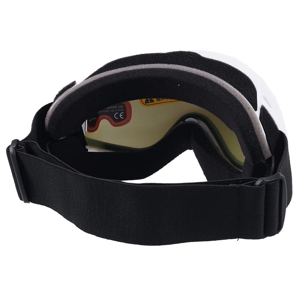 BLOCK MAN 227 Winter Double Layer Anti-fog Anti-UV Ski Goggles Large Vision Anti-impact Ski Protection Glasses - White Frame / Blue Lens - 4