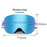 SNOWLEDGE HB-197B Sports Magnetic Ski Goggles Boardless Double Layer Anti-Fog Ski Glasses Skiing Gear - Blue - 6