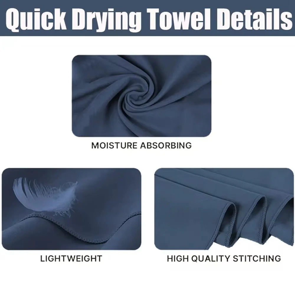 WY1003 50x110cm Double-Sided Quick-Drying Towel Microfiber Sports Fitness Yoga Beach Towel - Sky Blue - 3