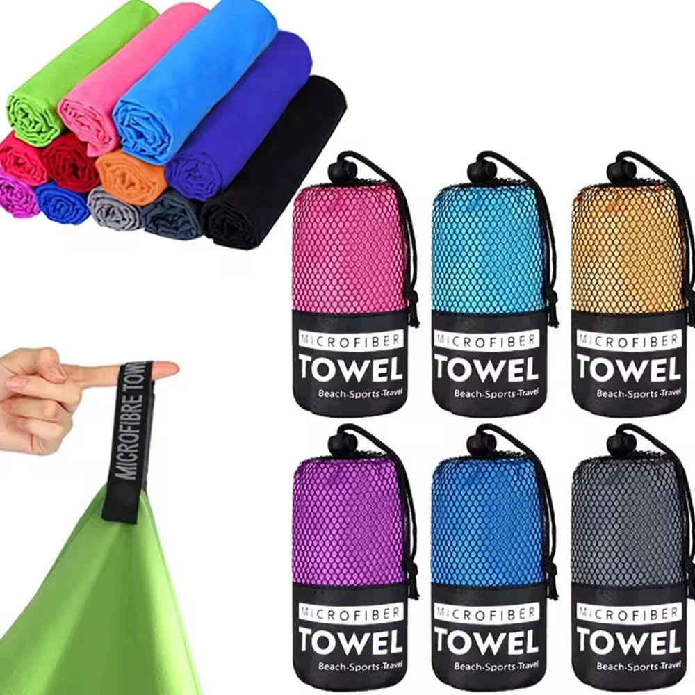 WY1003 40x60cm Double-Sided Quick-Drying Towel Microfiber Sports Fitness Yoga Beach Towel - Sky Blue - 6