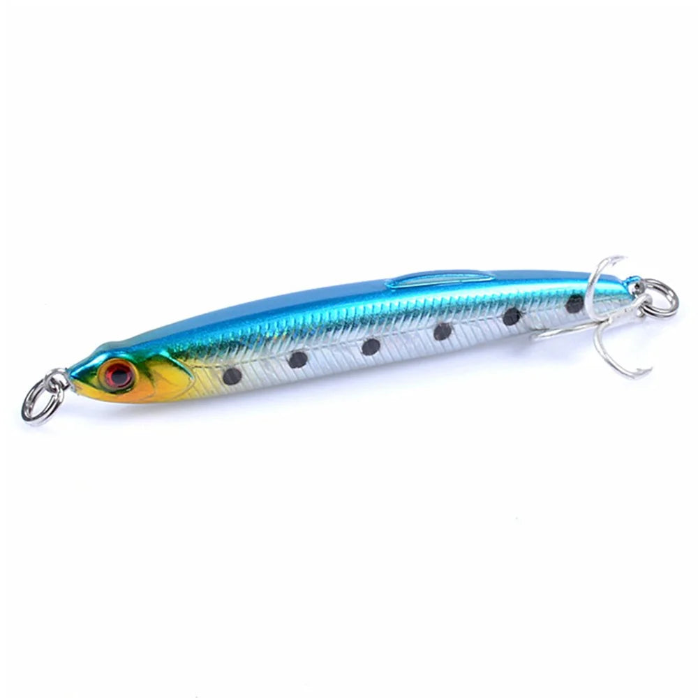 CH50 7.5cm 9.7g Pencil Lure Lifelike 3D Eyes Simulated Sinking Fishing Lure with Treble Hooks - Style 1 - 1