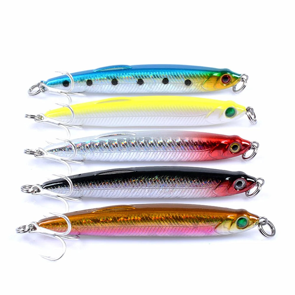 CH50 7.5cm 9.7g Pencil Lure Lifelike 3D Eyes Simulated Sinking Fishing Lure with Treble Hooks - Style 1 - 2