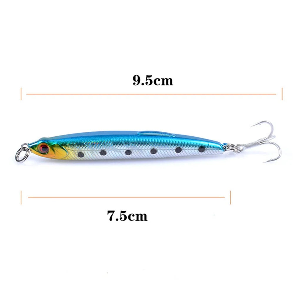 CH50 7.5cm 9.7g Pencil Lure Lifelike 3D Eyes Simulated Sinking Fishing Lure with Treble Hooks - Style 1 - 4