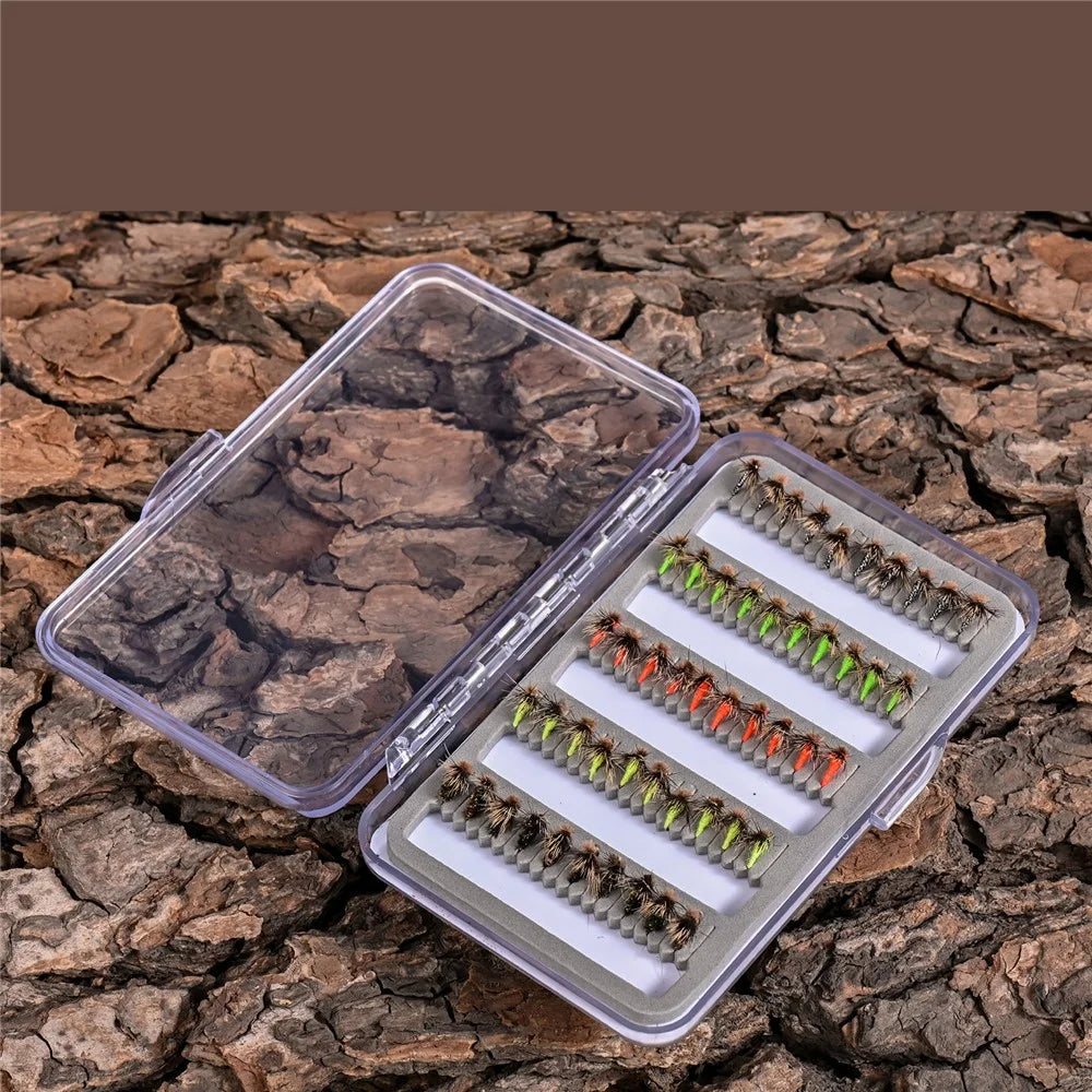LEO 28254 50Pcs Fly Fishing Lures Kit Artificial Bait for Bass Trout Salmon Fishing Accessories - Insect - 3