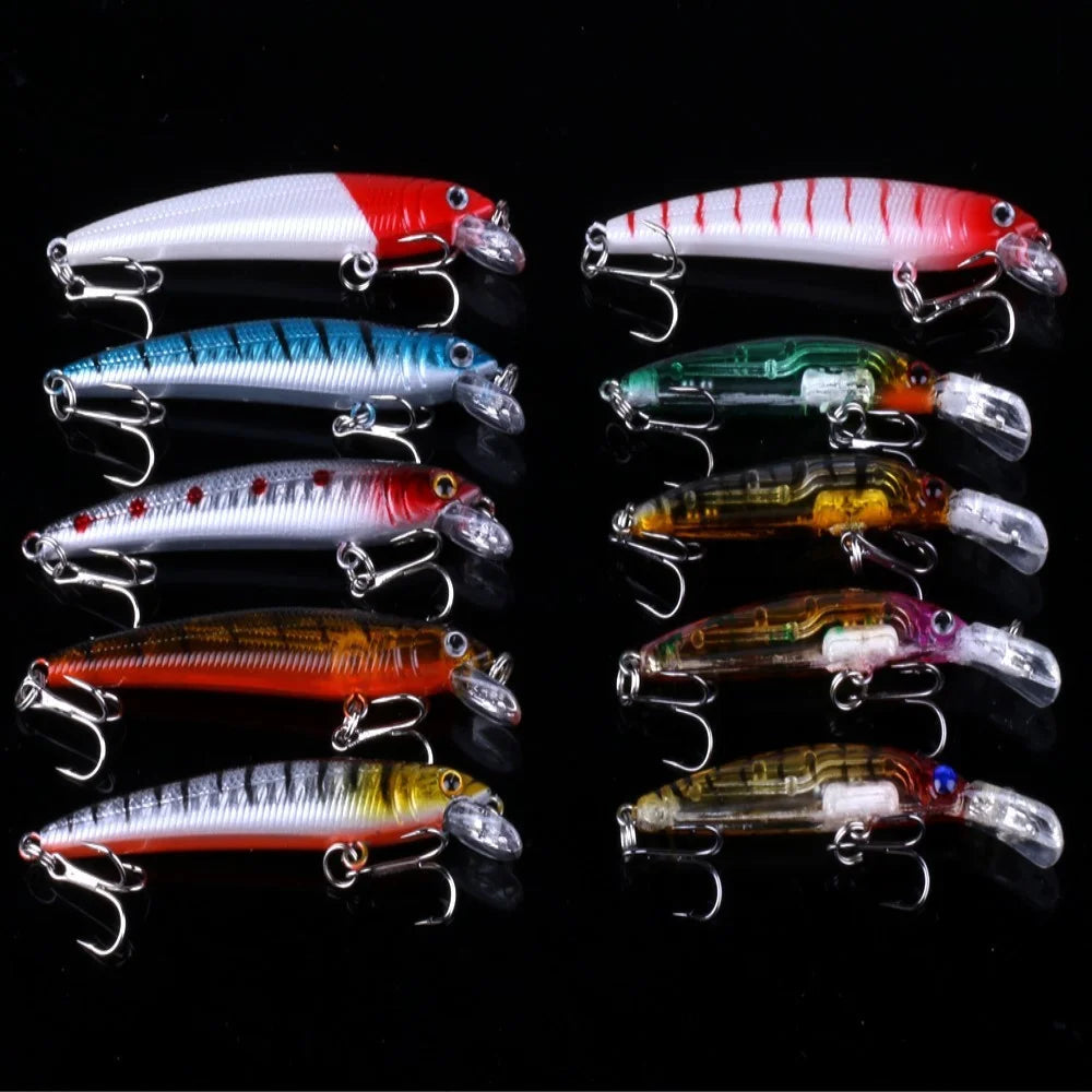 HENGJIA 56Pcs Fishing Lure Long Distance Casting Artificial Fish Bait Kit - 6