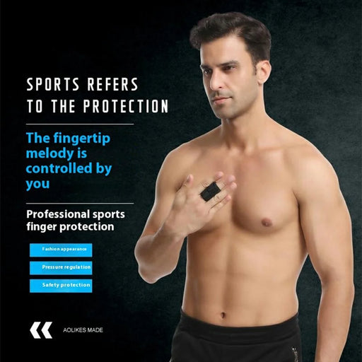 AOLIKES 1581 Double Finger Support Compression Finger Sleeve Joint Protection for Basketball / Volleyball - S - 2