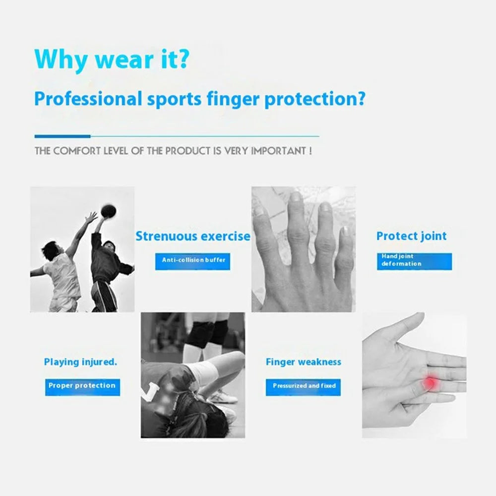 AOLIKES 1581 Double Finger Support Compression Finger Sleeve Joint Protection for Basketball / Volleyball - S - 4