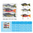 3Pcs 10cm 15g Fishing Lures Set Multi-Jointed Crankbait Hard Bait Artificial Lure with Storage Box - B - 6