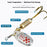 10Pcs Metal Fishing Lures Rotating Spoon Baits with Storage Box for Freshwater Saltwater - 2
