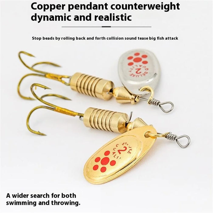 10Pcs Metal Fishing Lures Rotating Spoon Baits with Storage Box for Freshwater Saltwater - 3