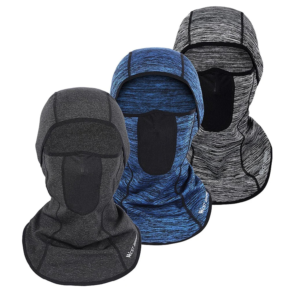 WEST BIKING Winter Thermal Fleece Breathable Face Mask Cycling Headgear Windproof Outdoor Sports Mask Scarf - Dark Grey - 2
