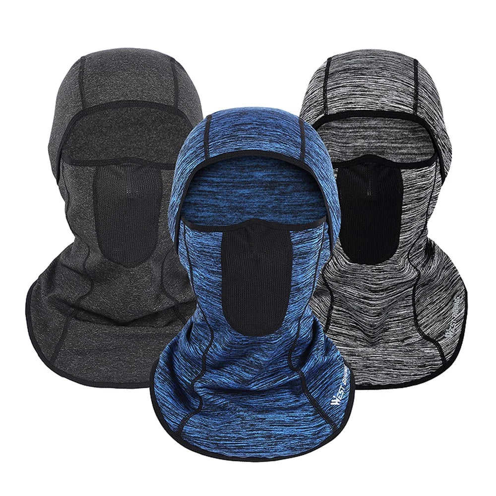WEST BIKING Winter Thermal Fleece Breathable Face Mask Cycling Headgear Windproof Outdoor Sports Mask Scarf - Dark Grey - 3