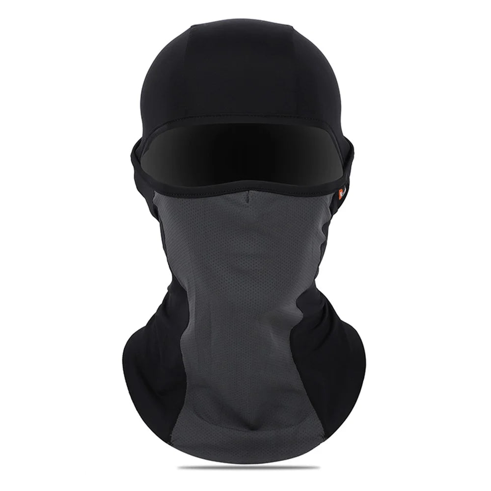 WEST BIKING Unisex Ice Silk Full Protection Sunscreen Mask Scarf Summer Outdoor Sports Headgear - Black - 1