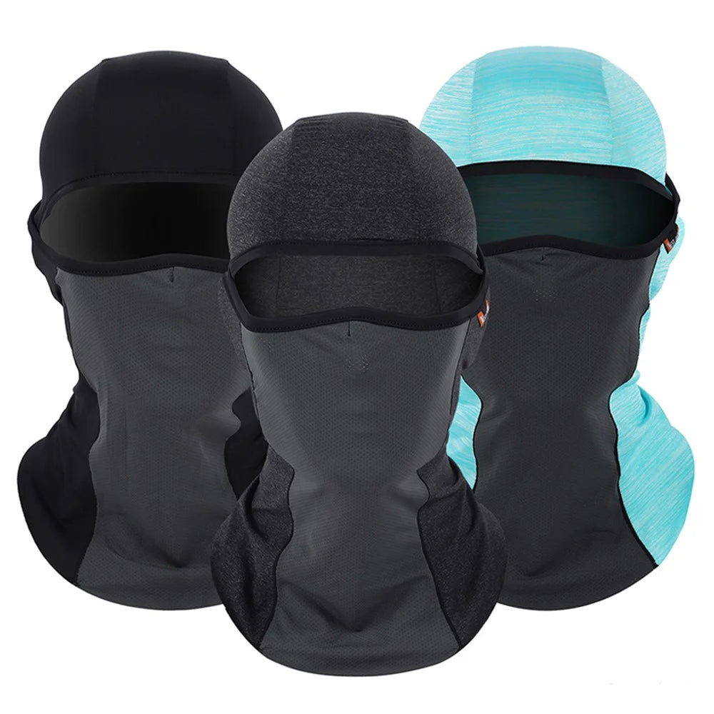 WEST BIKING Unisex Ice Silk Full Protection Sunscreen Mask Scarf Summer Outdoor Sports Headgear - Black - 3
