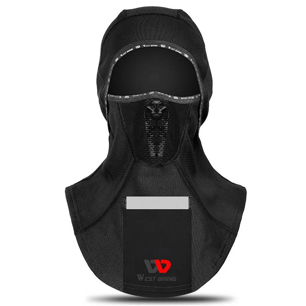 WEST BIKING Winter Windproof Motorcycle Balaclava Facial Mask Reflective Face Neck Warmer for Outdoor Cycling Skiing - Black - 3