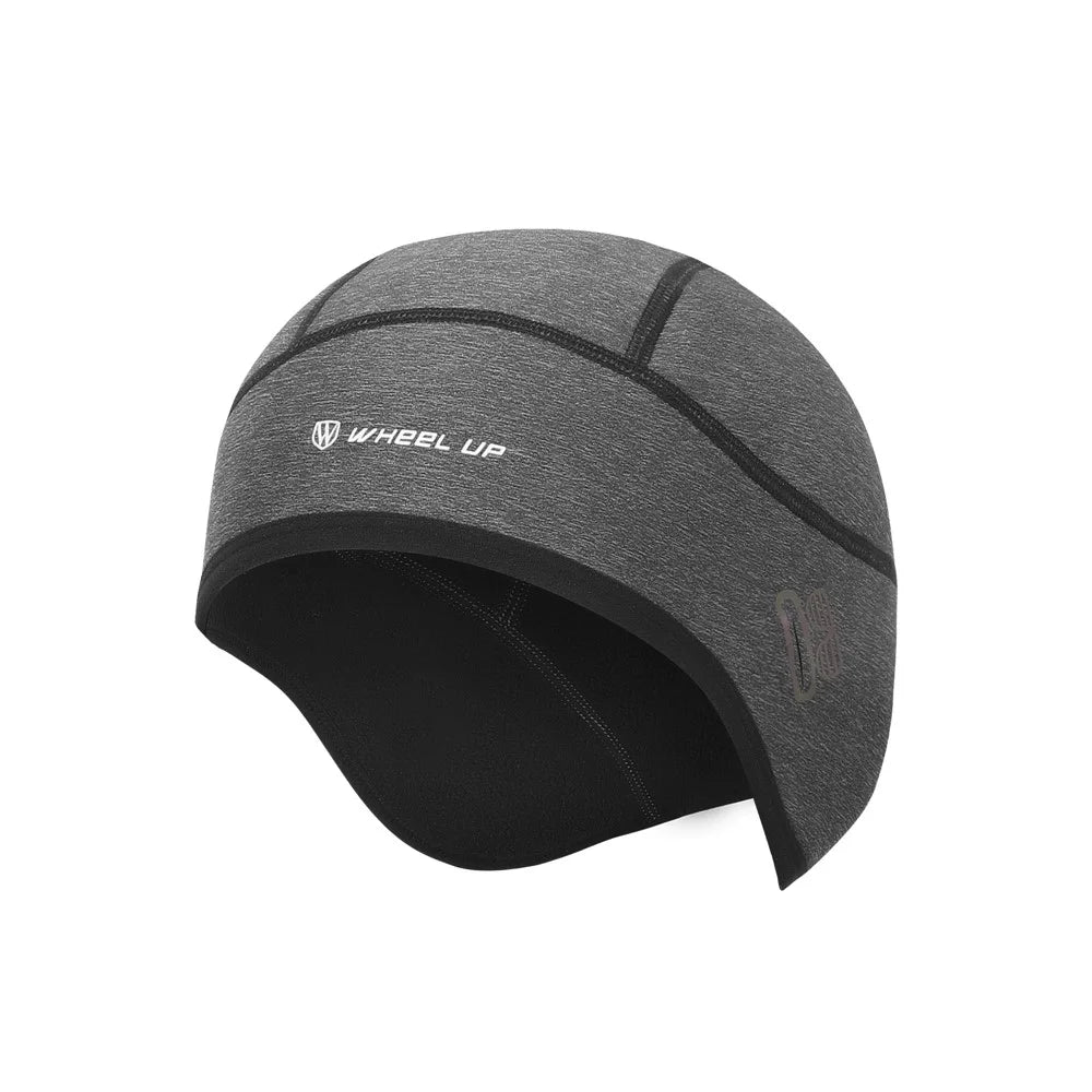 WHEEL UP Cycling Skull Cap Helmet Winter Sports Beanie Windproof Thermal Fleece Cycling Hat - Grey - 1
