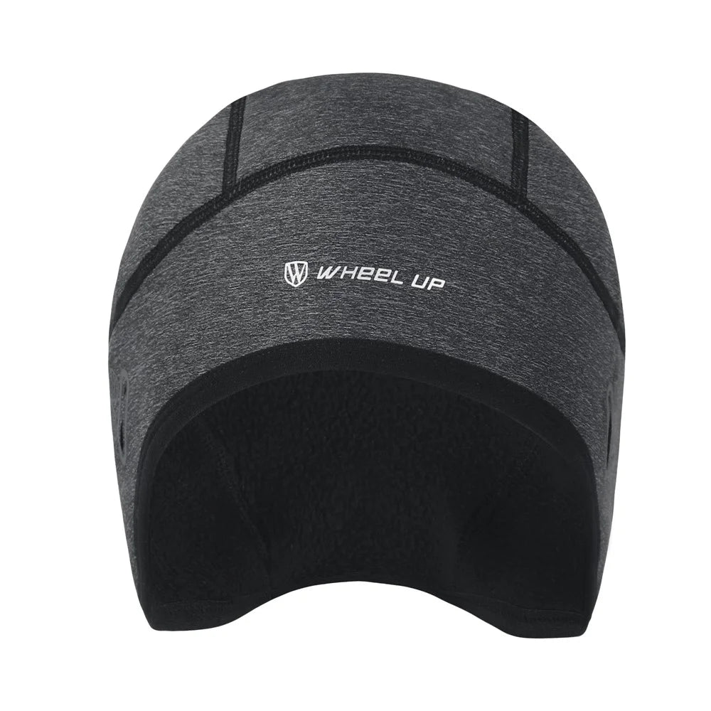 WHEEL UP Cycling Skull Cap Helmet Winter Sports Beanie Windproof Thermal Fleece Cycling Hat - Grey - 2