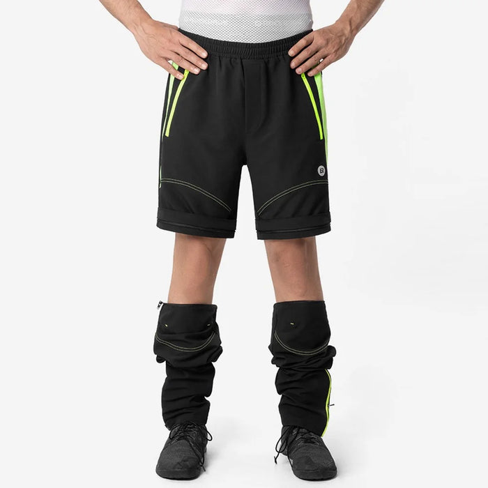 ROCKBROS YPK049 Men's Cycling Pants Convertible Zip Off Shorts Padded Protection Boxer Briefs - M - 6