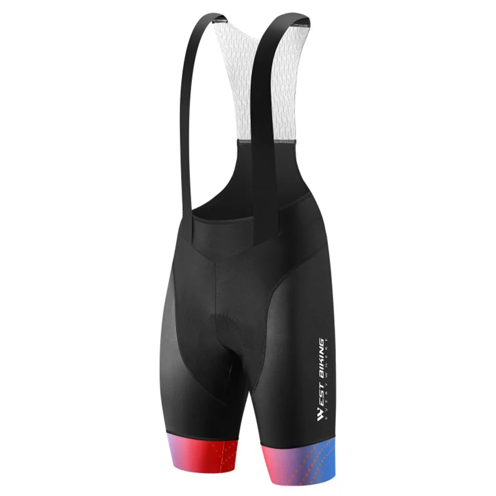 WEST BIKING YP0207128 For Men / Women Summer Breathable Mesh Back Cycling Bib Short Pants - Men S - 1