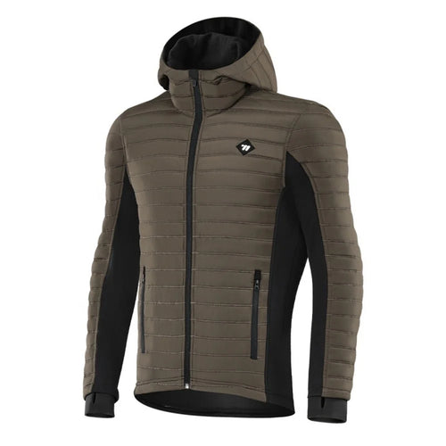 WEST BIKING YP0202335 Autumn Winter Keep Warm Windproof Cycling Coat High Collar Hood Jacket - Brown / M - 1