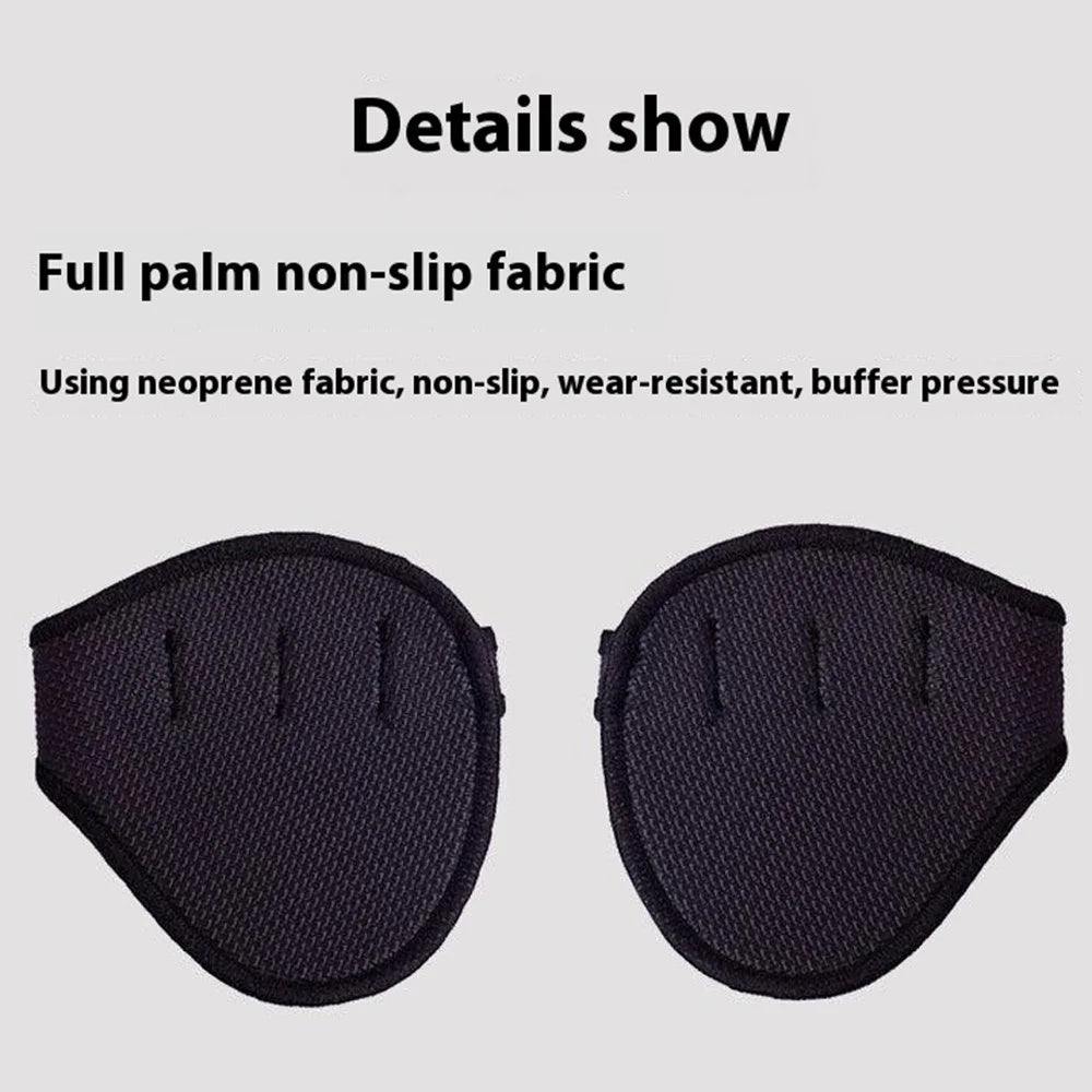 1 Pair Four Finger Weightlifting Gloves Anti Slip Gym Workout Fitness Gloves Palm Protector - Black - 3